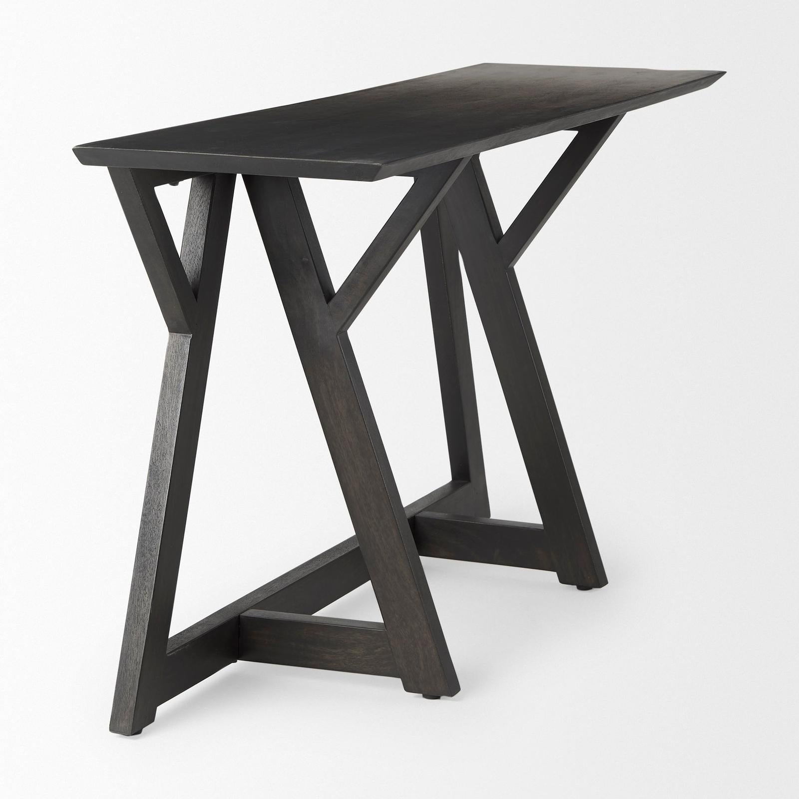 Mercana Jennings Dark Brown Wood Console Table