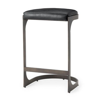 Mercana Tyson Leather W/ Metal Frame Counter Stool