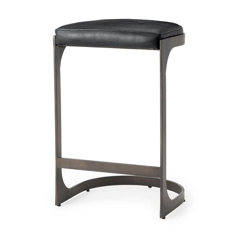 Mercana Tyson Leather W/ Metal Frame Counter Stool
