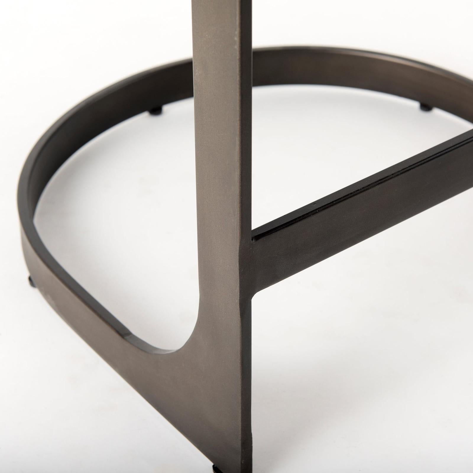 Mercana Tyson Leather W/ Metal Frame Counter Stool