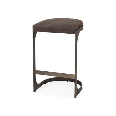 Mercana Tyson Brown/Gray Suede W/ Metal Frame Counter Stool Clearance