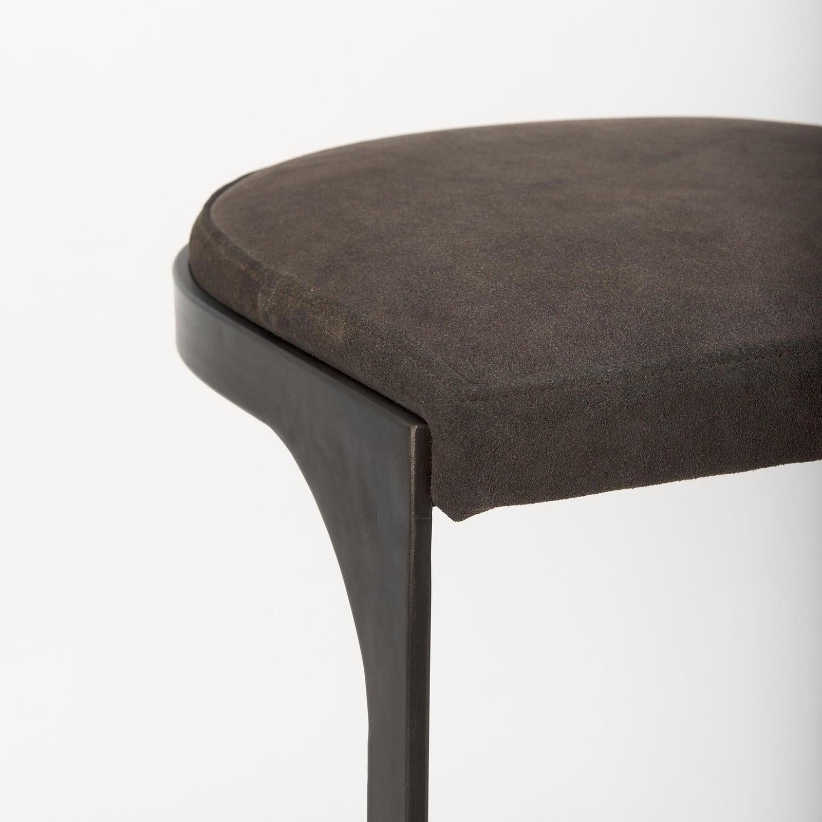 Mercana Tyson Brown/Gray Suede W/ Metal Frame Counter Stool Clearance