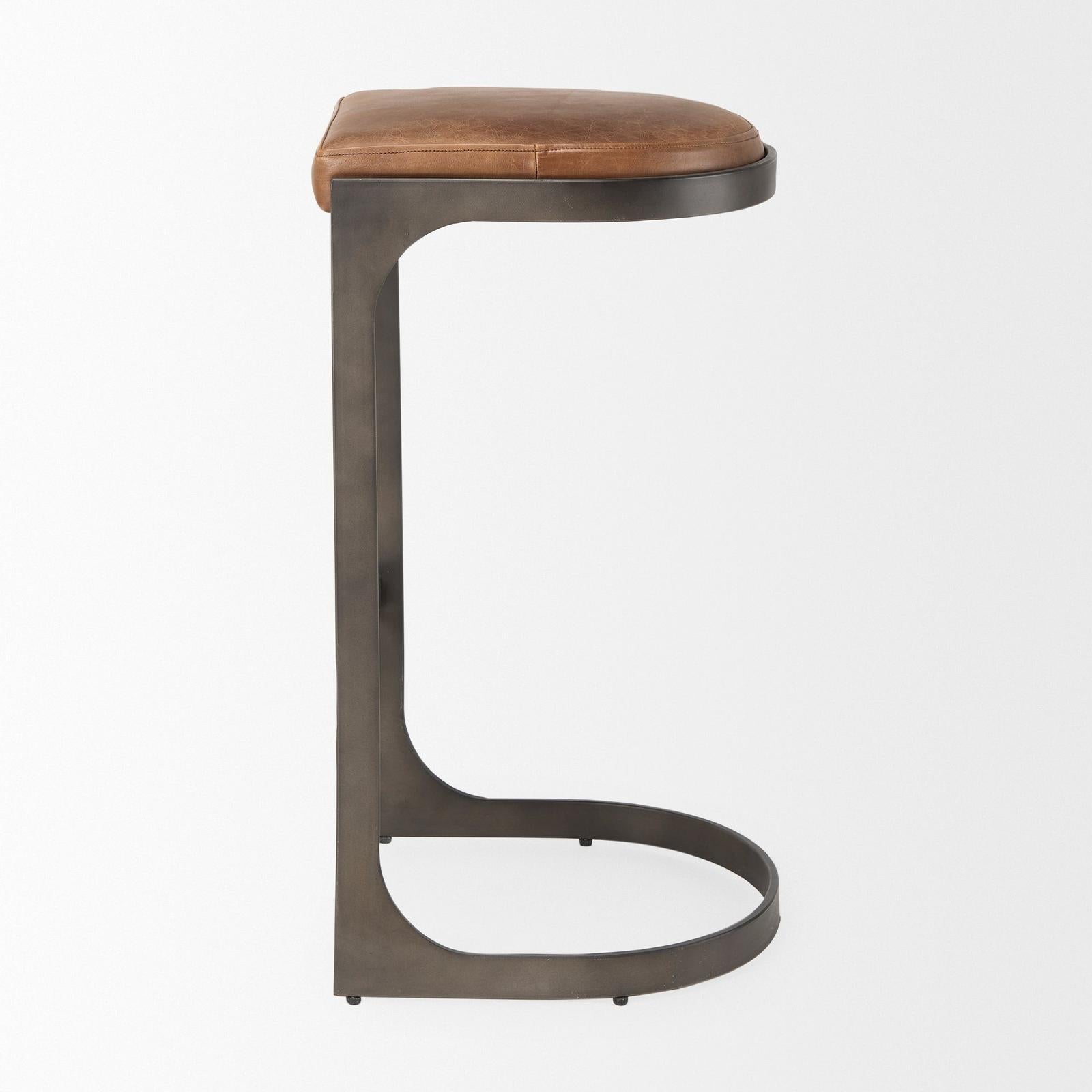 Mercana Tyson Leather W/ Metal Frame Bar Stool Clearance