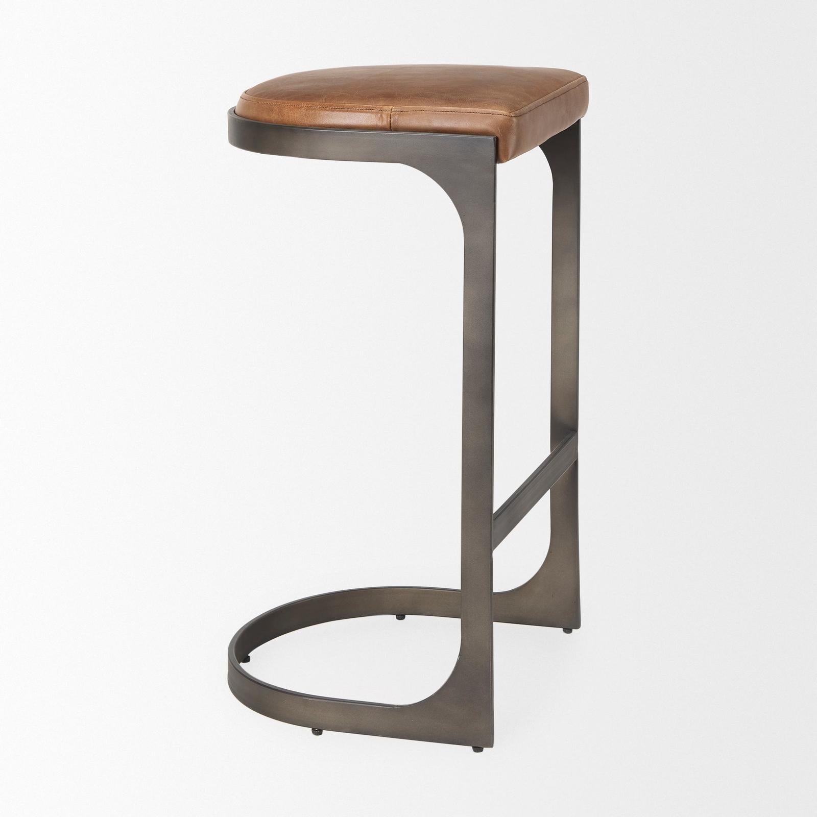 Mercana Tyson Leather W/ Metal Frame Bar Stool Clearance