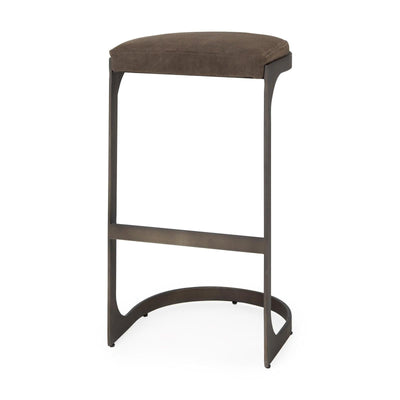 Mercana Tyson Brown/Gray Suede W/ Metal Frame Bar Stool Clearance