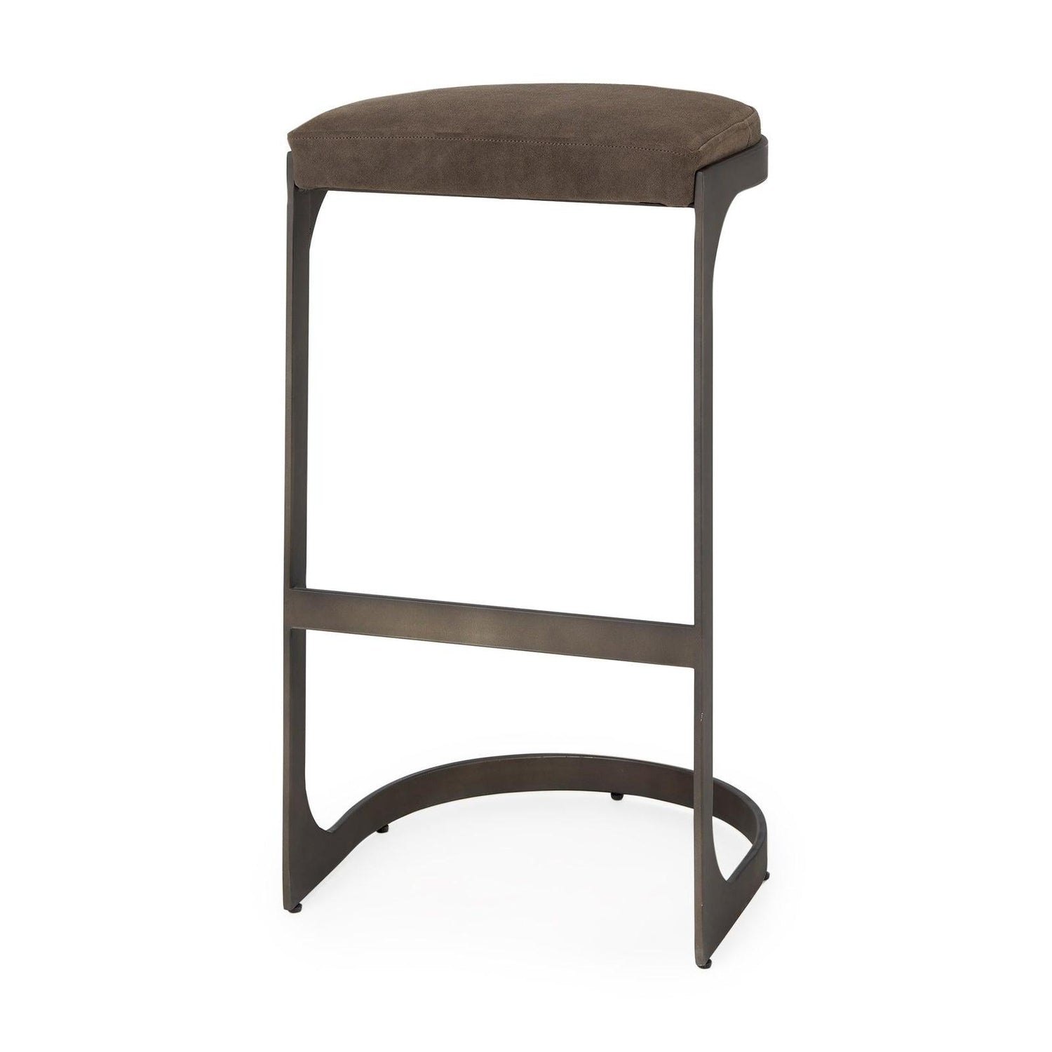 Mercana Tyson Brown/Gray Suede W/ Metal Frame Bar Stool Clearance
