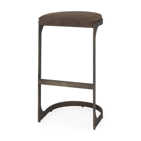 Mercana Tyson Brown/Gray Suede W/ Metal Frame Bar Stool Clearance