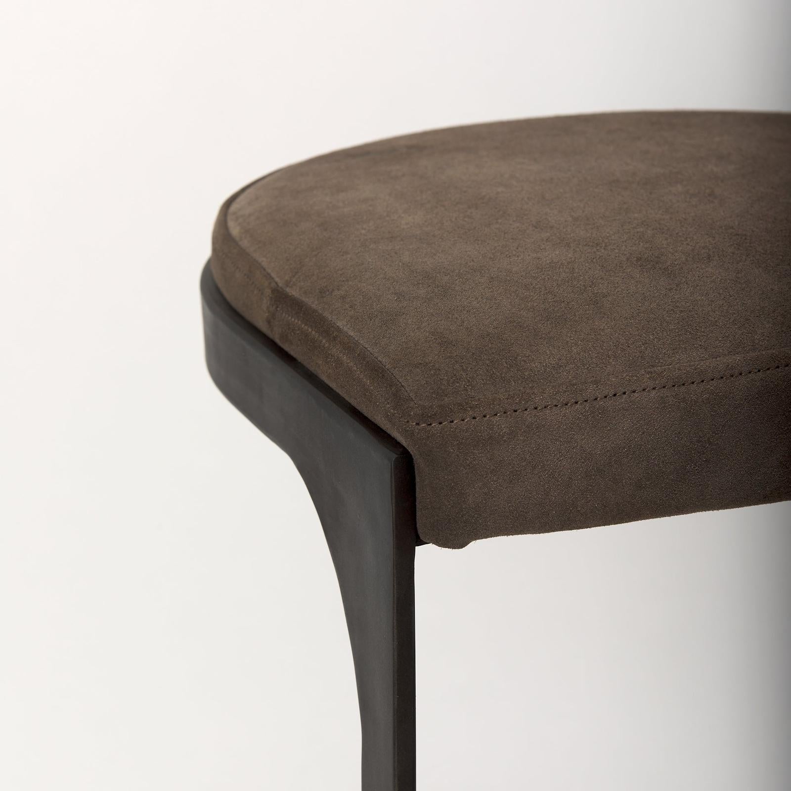 Mercana Tyson Brown/Gray Suede W/ Metal Frame Bar Stool Clearance
