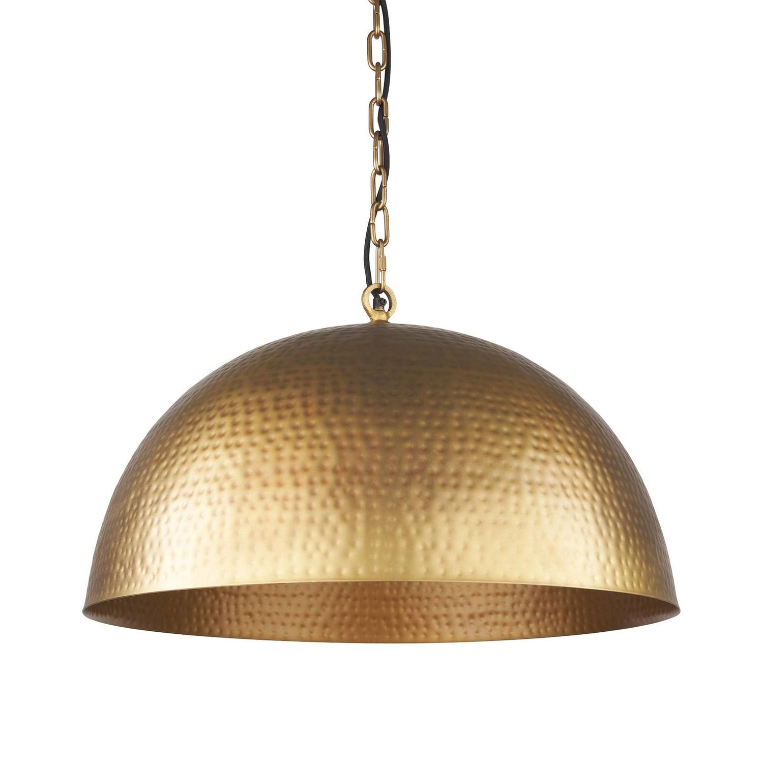 Mercana Karina Round Hammered Metal Dome Pendant Light