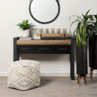 Mercana Benk Wood and Black Metal Five Cup Candle Holder Clearance