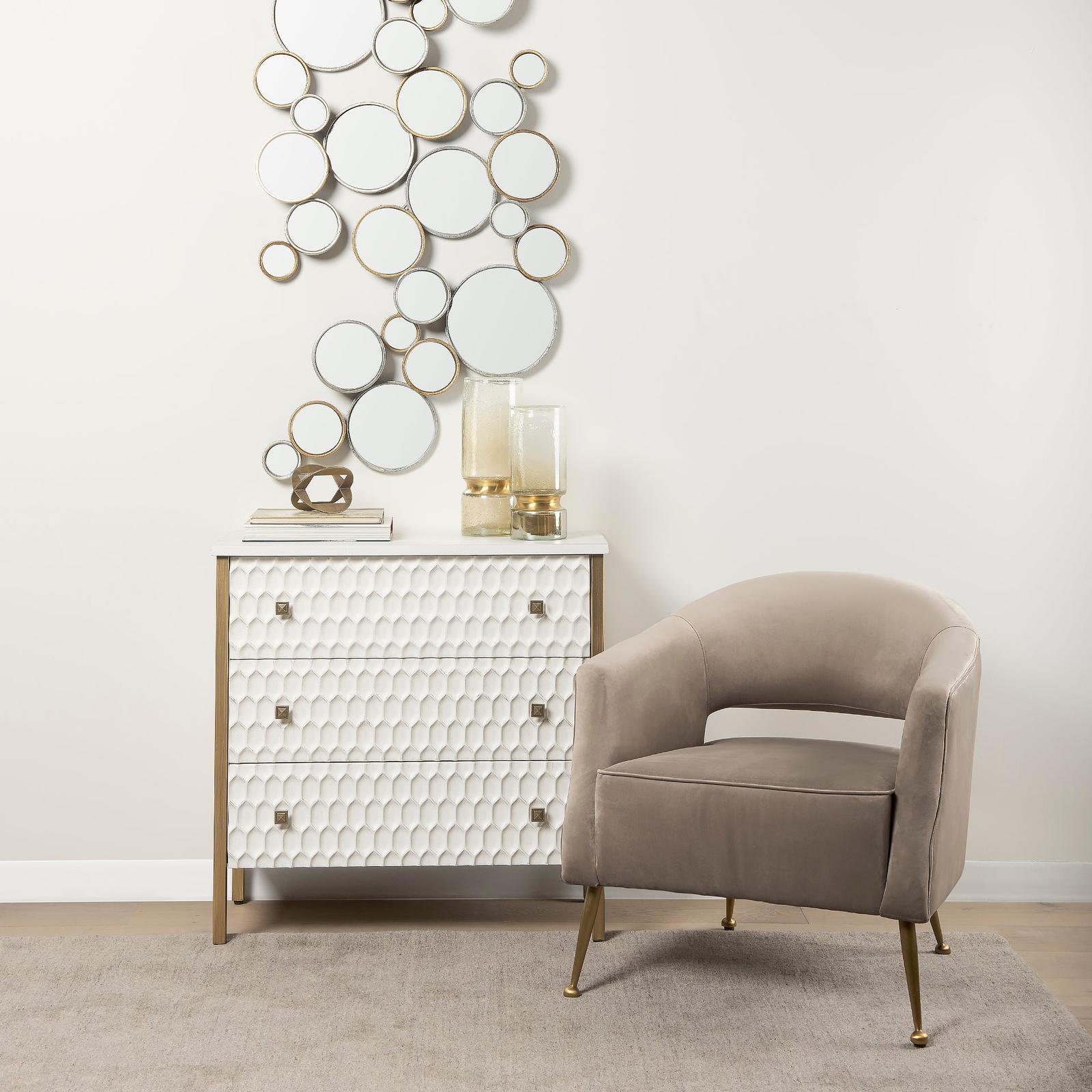 Mercana Savannah White Fir Veneer Accent Cabinet Clearance