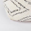 Mercana Tapir Beige Cotton Argyle Pattern Square Pouf