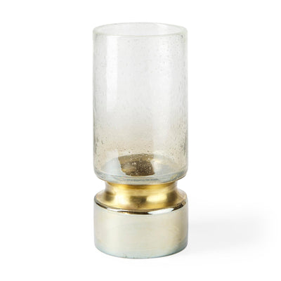 Mercana Adriatic Brushed Gold Metal Glass Vase