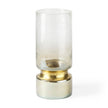 Mercana Adriatic Brushed Gold Metal Glass Vase