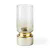 Mercana Adriatic Brushed Gold Metal Glass Vase
