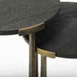 Mercana Atticus Antiqued Gold Metal Nesting Accent Tables - Set of 2