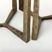 Mercana Atticus Antiqued Gold Metal Nesting Accent Tables - Set of 2