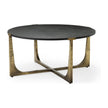Mercana Atticus Antiqued Gold Metal Coffee Table