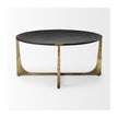 Mercana Atticus Antiqued Gold Metal Coffee Table