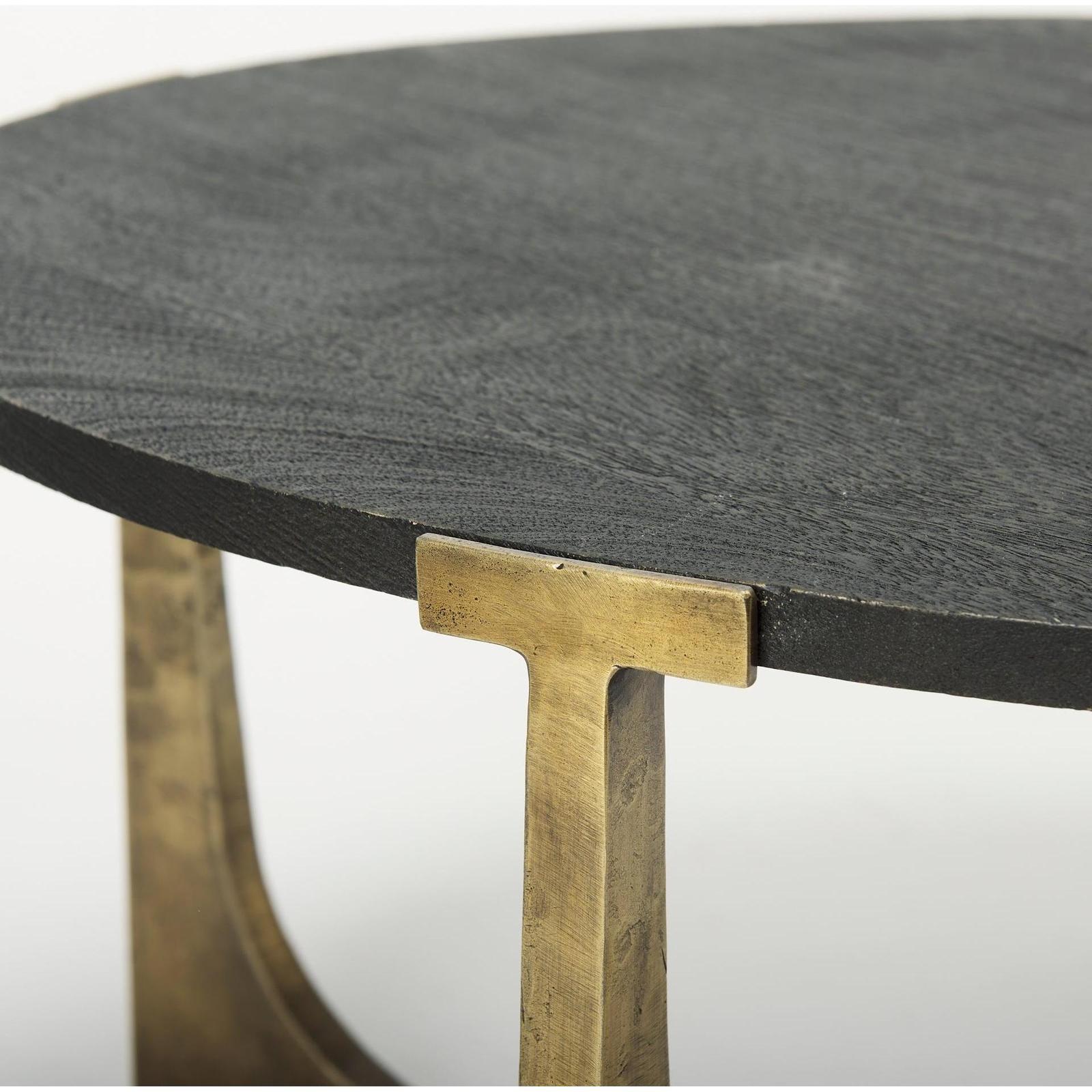 Mercana Atticus Antiqued Gold Metal Coffee Table