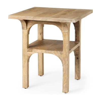 Mercana Candace Light Wood Bridge Accent Table