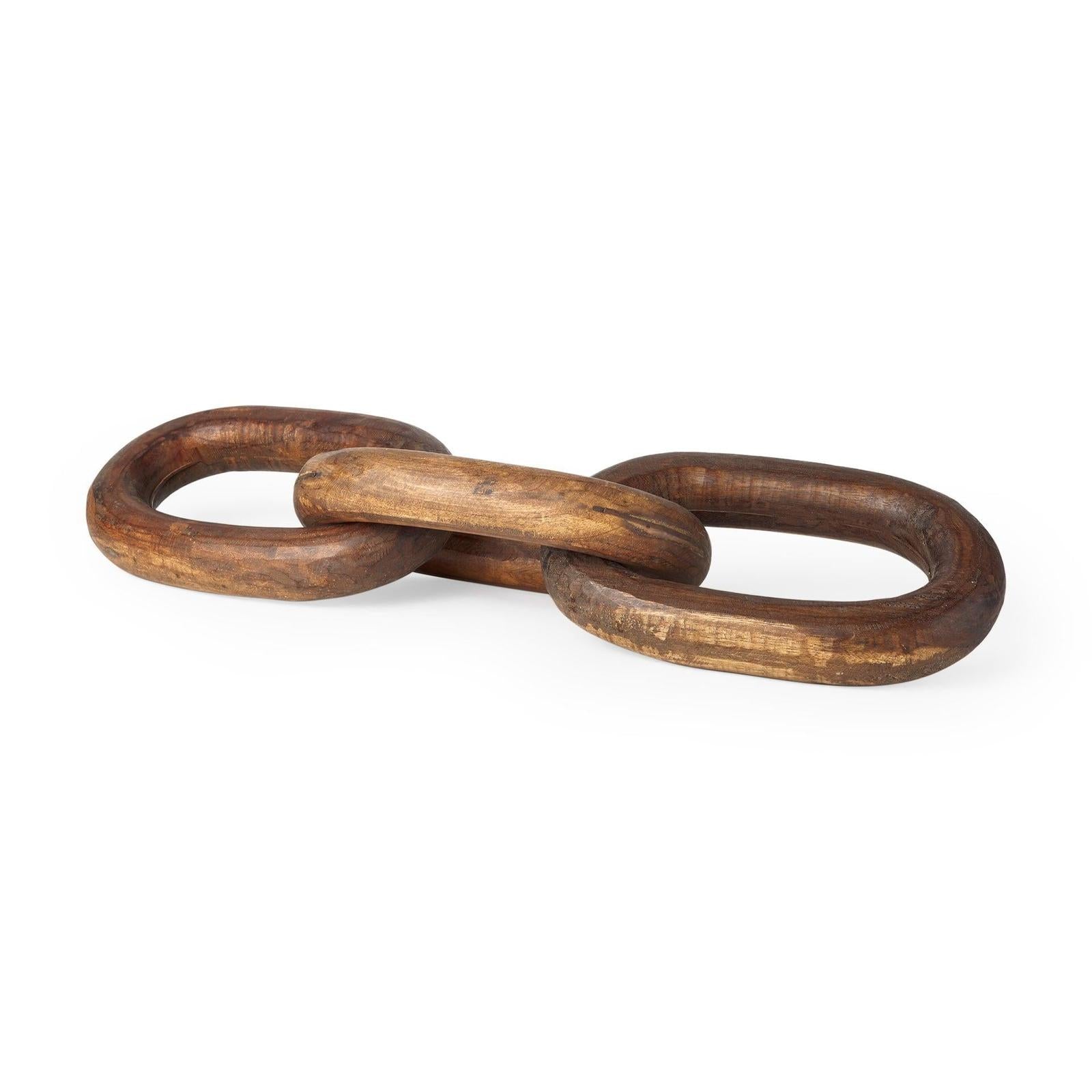 Mercana Tayla Large Wood Chain Link