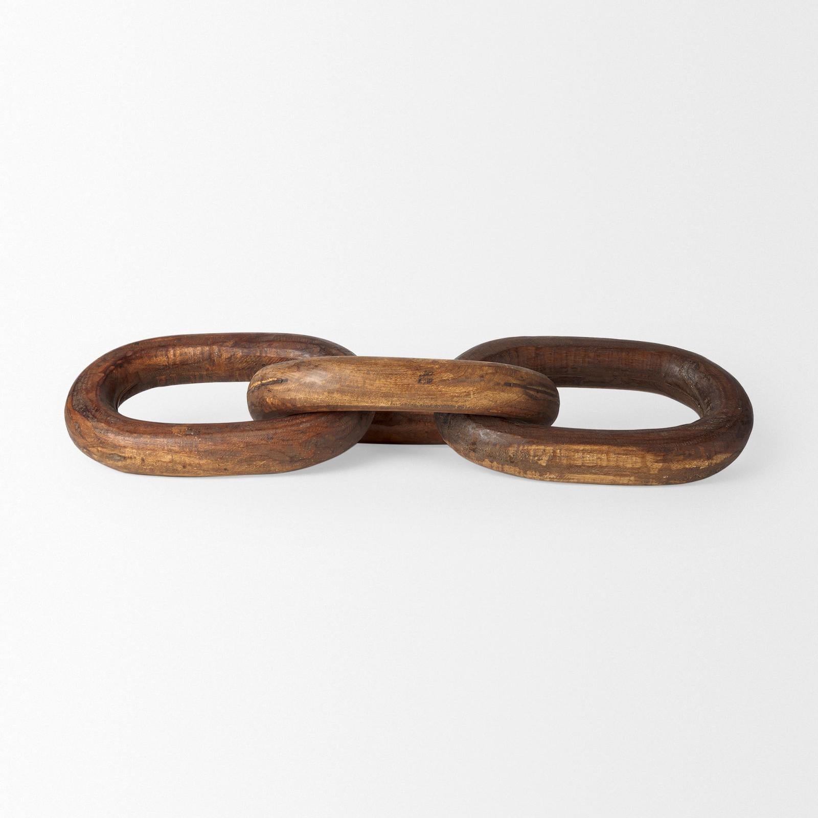 Mercana Tayla Large Wood Chain Link