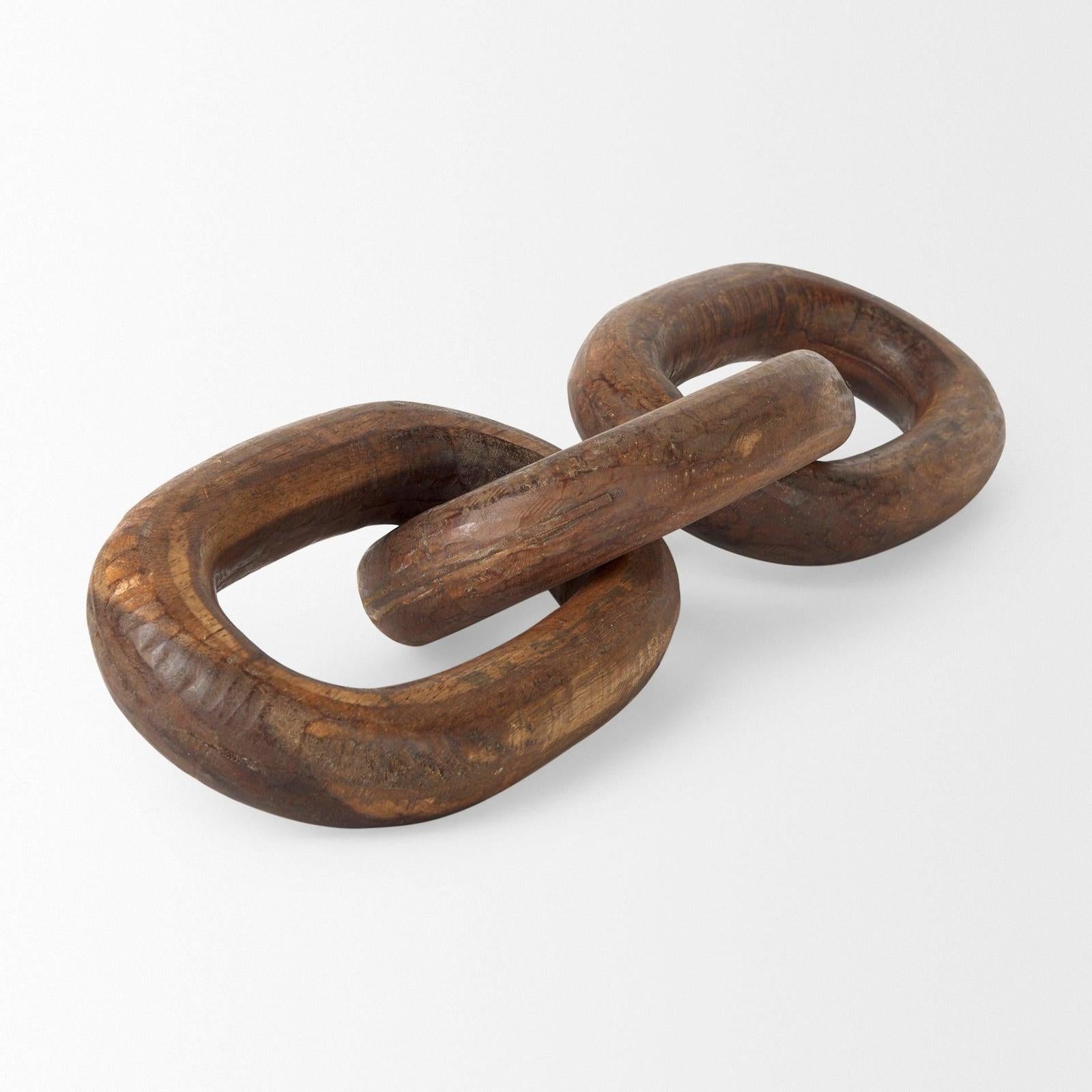 Mercana Tayla Large Wood Chain Link
