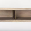 Mercana Cordell Light Brown Wood W/Gold Metal Office Desk Clearance