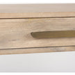 Mercana Cordell Light Brown Wood W/Gold Metal Office Desk Clearance