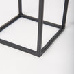 Mercana Cindy Matte Black Metal and Hurricane Glass Pillar Tabletop Candle Holders- Set of 2 Clearance