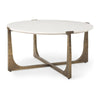 Mercana Atticus Antiqued Gold Metal Coffee Table