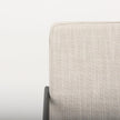 Mercana Stamford Beige Upholstered Seat w/ Wood Back, Black Metal Frame Dining Chair w/ Arms Clearance