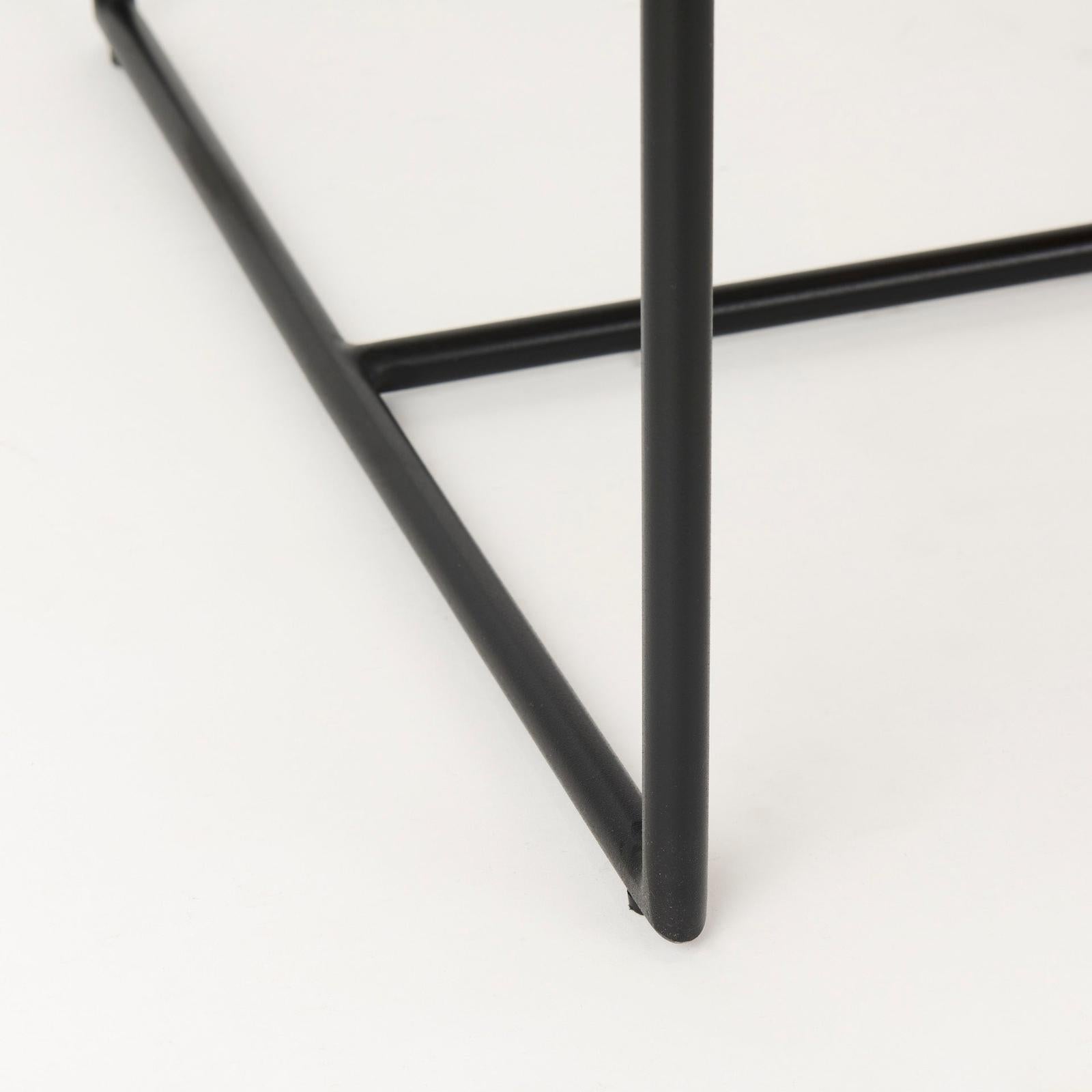 Mercana Stamford Beige Upholstered Seat w/ Wood Back, Black Metal Frame Dining Chair w/ Arms Clearance
