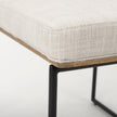 Mercana Stamford Beige Upholstered Seat w/ Wood Back, Black Metal Frame Dining Chair