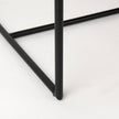 Mercana Stamford Beige Upholstered Seat w/ Wood Back, Black Metal Frame Dining Chair