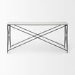 Mercana Lorlei Marble Top w/ Gray Iron Base Console Table