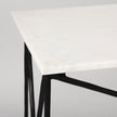 Mercana Lorlei Marble Top w/ Gray Iron Base Console Table