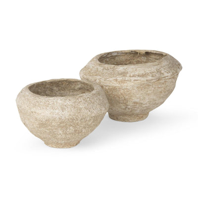 Mercana Sonu Paper Mache Half-Pot Bowls- Set of 2
