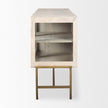 Mercana Arelius Black Metal Base w/ 4 Glass Cabinet Doors Sideboard