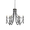 Mercana Selma Wood Bead and Metal Chandelier Clearance