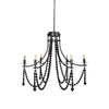 Mercana Selma Wood Bead and Metal Chandelier Clearance