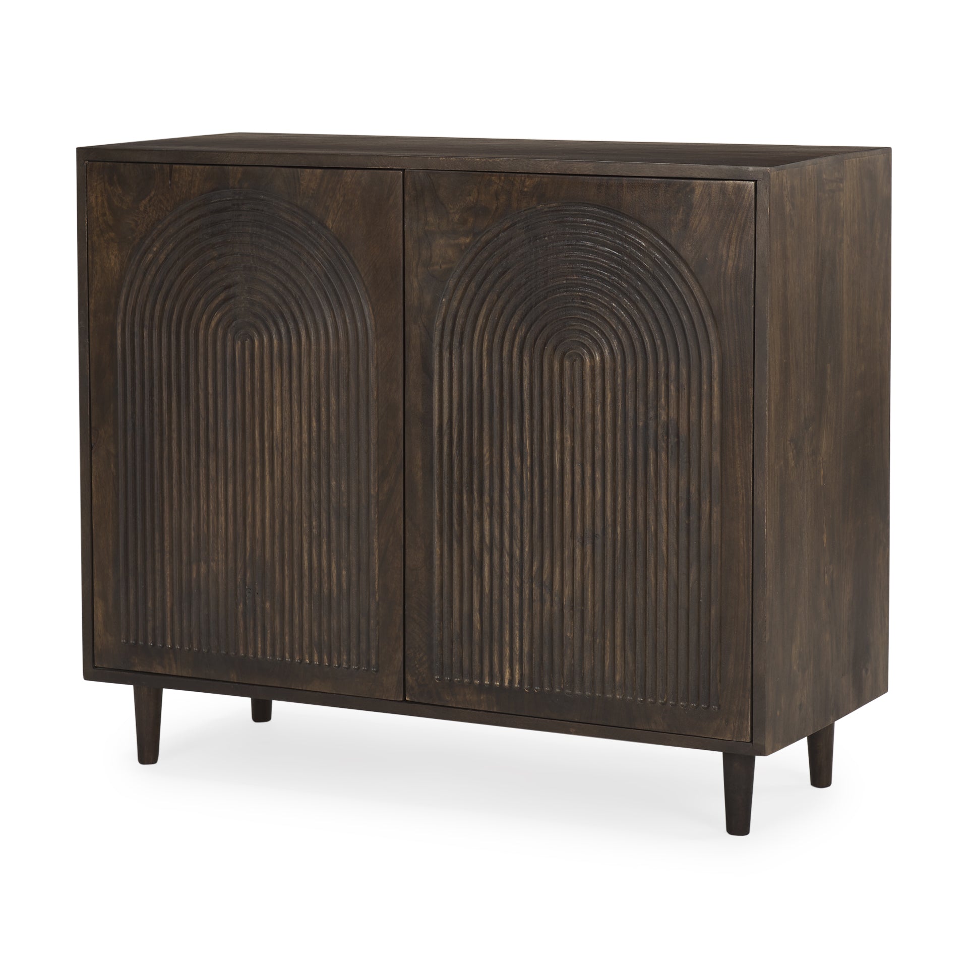 Mercana Tucker Wood w/ Carved Arch Pattern 2 Door Cabinet