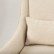 Mercana Kensington Cream Linen Fabric and Wood Accent Chair Clearance