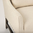 Mercana Kensington Cream Linen Fabric and Wood Accent Chair Clearance