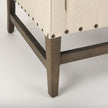 Mercana Kensington Cream Linen Fabric and Wood Accent Chair Clearance