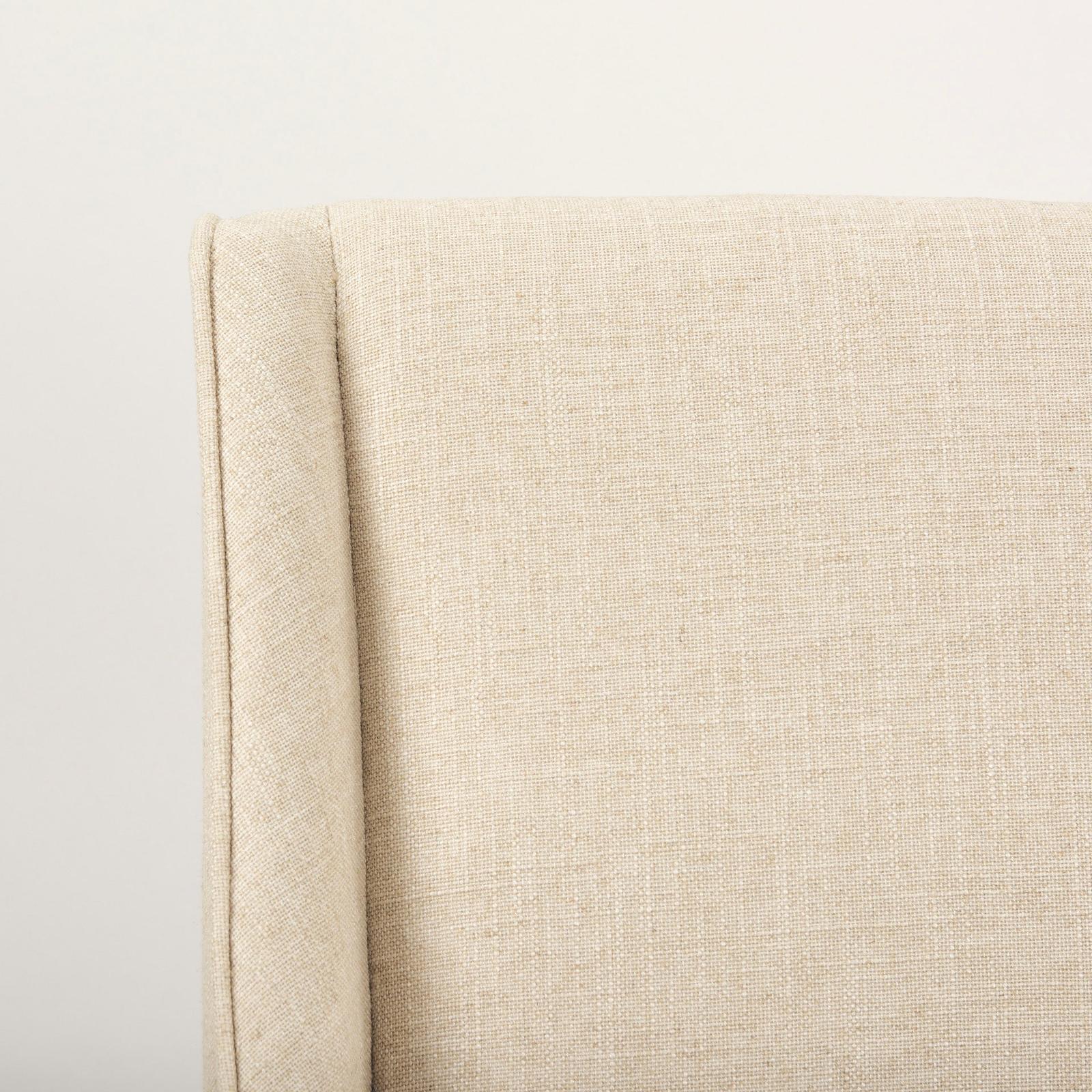 Mercana Kensington Cream Fabric Seat Brown Wood Frame Counter Stool Clearance