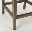 Mercana Kensington Cream Fabric Seat Brown Wood Frame Counter Stool Clearance