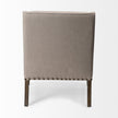 Mercana Kensington Beige Linen Fabric and Wood Accent Chair