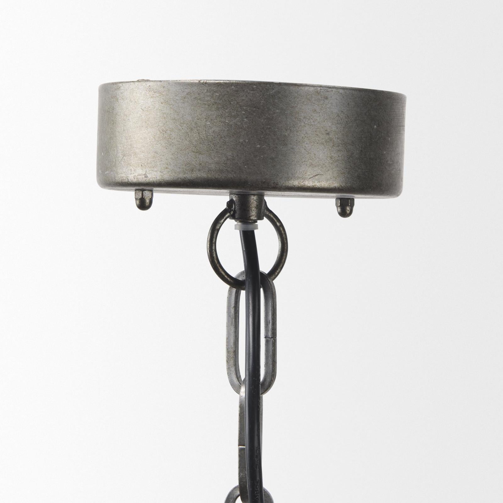 Mercana Selma Wood Bead and Metal Chandelier Clearance